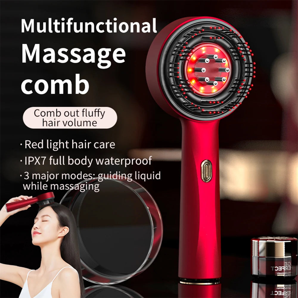 Peigne de Massage Électrique – Soin Capillaire de Luxe