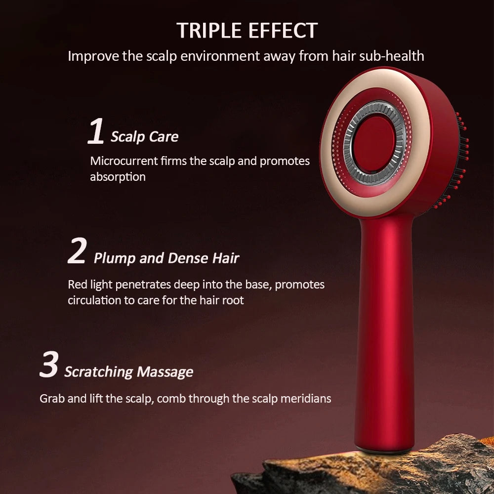 Peigne de Massage Électrique – Soin Capillaire de Luxe